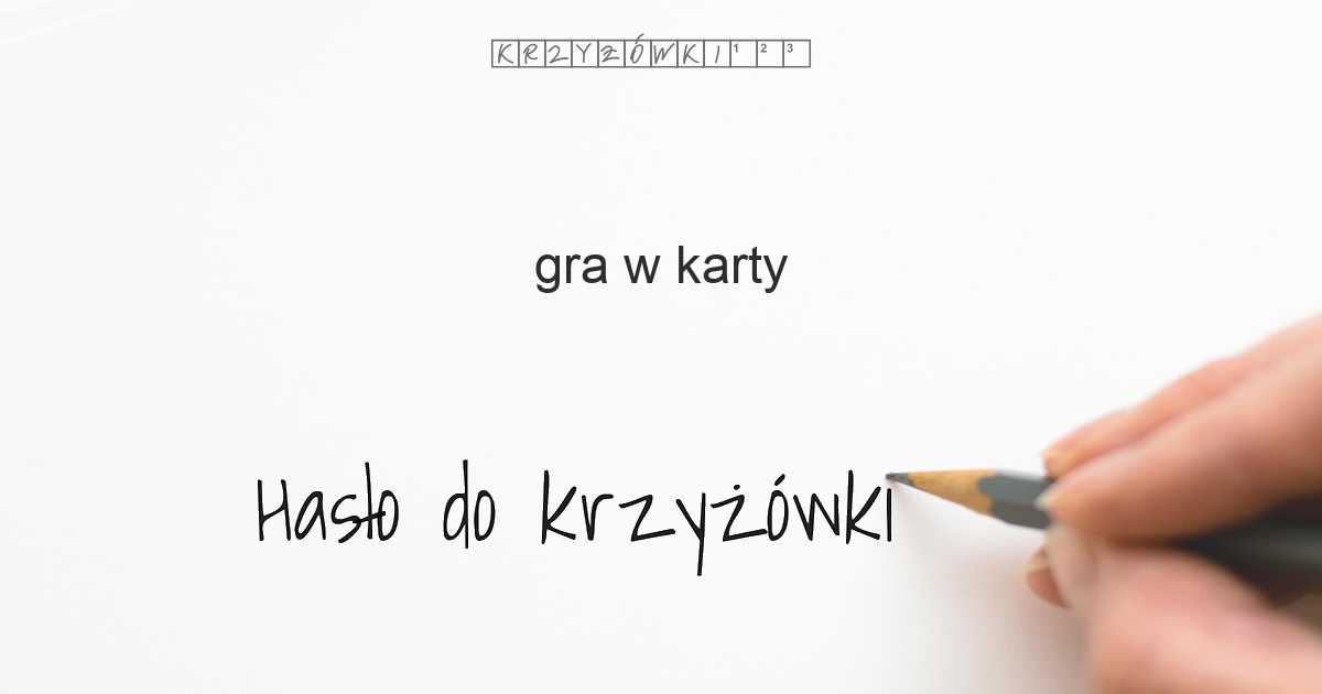 gra w karty krzyżówka